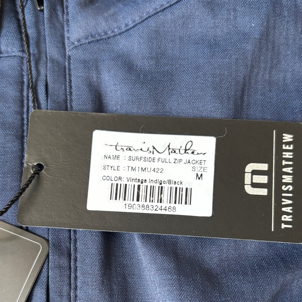 TravisMathew Surfside Full-Zip Jacket navy size medium New With‎ Tags - Picture 5 of 7